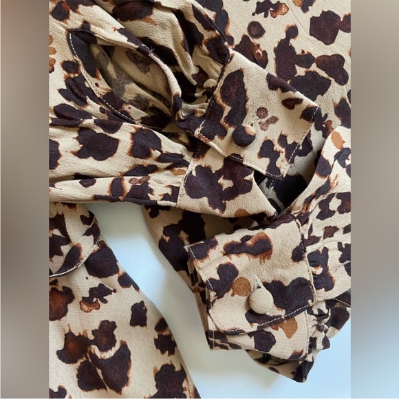 GAP Animal Print Wrap Front Maxi Dress NWT size 0 - Picture 5 of 10